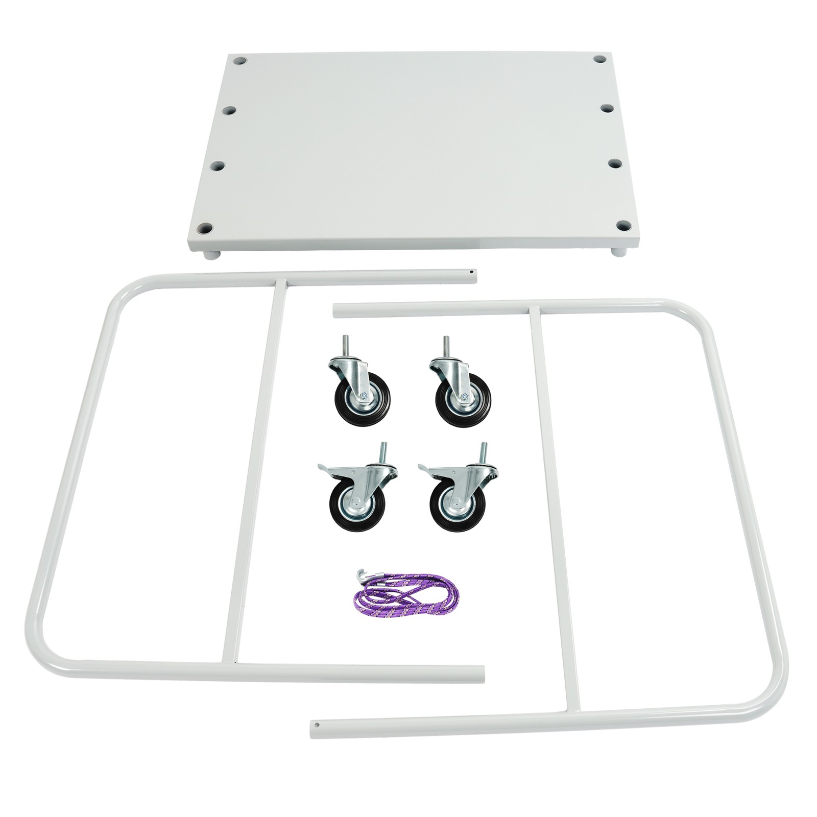 2-in-1 Platform Truck Cart Steel Panel Flatbed Dolly Cart 2000lbs with 4 Casters