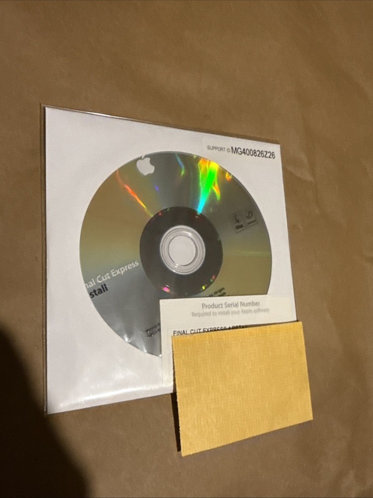 Apple Mac Install Final Cut Express v 4.0 Retail (2007) Video Editing Disk