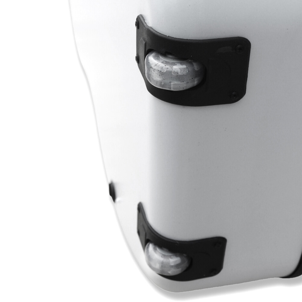 White Embedded handle cello case 4/4 Aviation composite materials with wheels