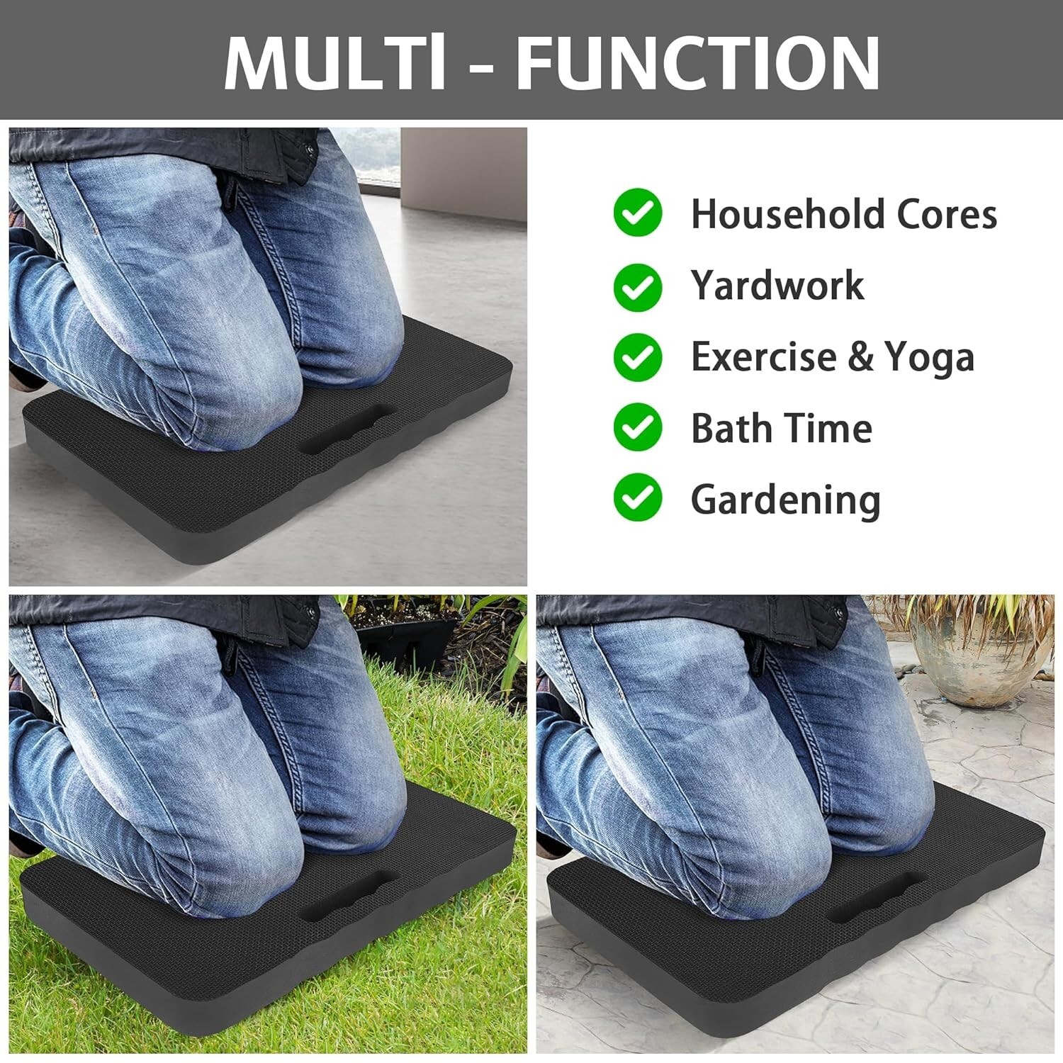 HOOPLE Extra Thick Kneeling Pad, Soft Foam Kneeling Cushion, Waterproof