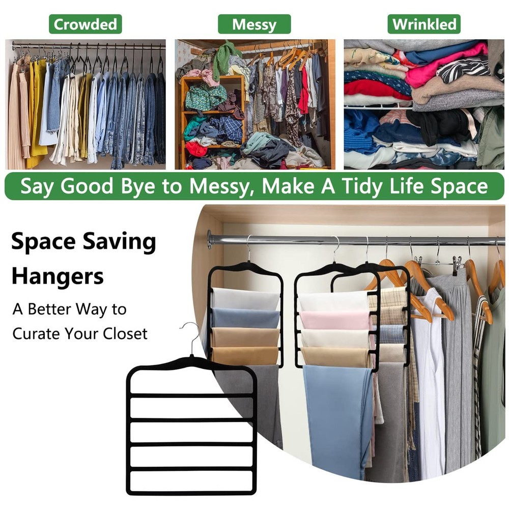 Closet Organizers and Storage,3 Pack Organization Storage Large, Black