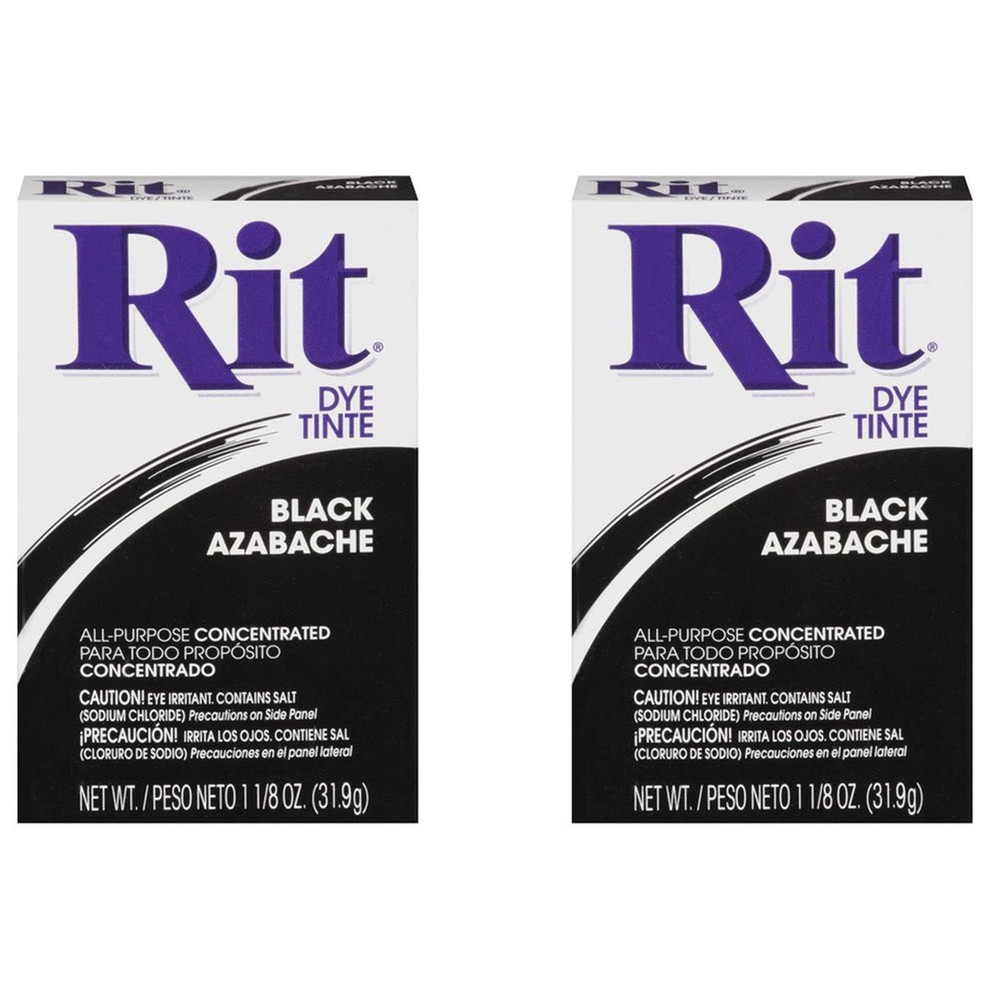 Rit All-Purpose Powder Dye, Black (2 pack) 2 pack,