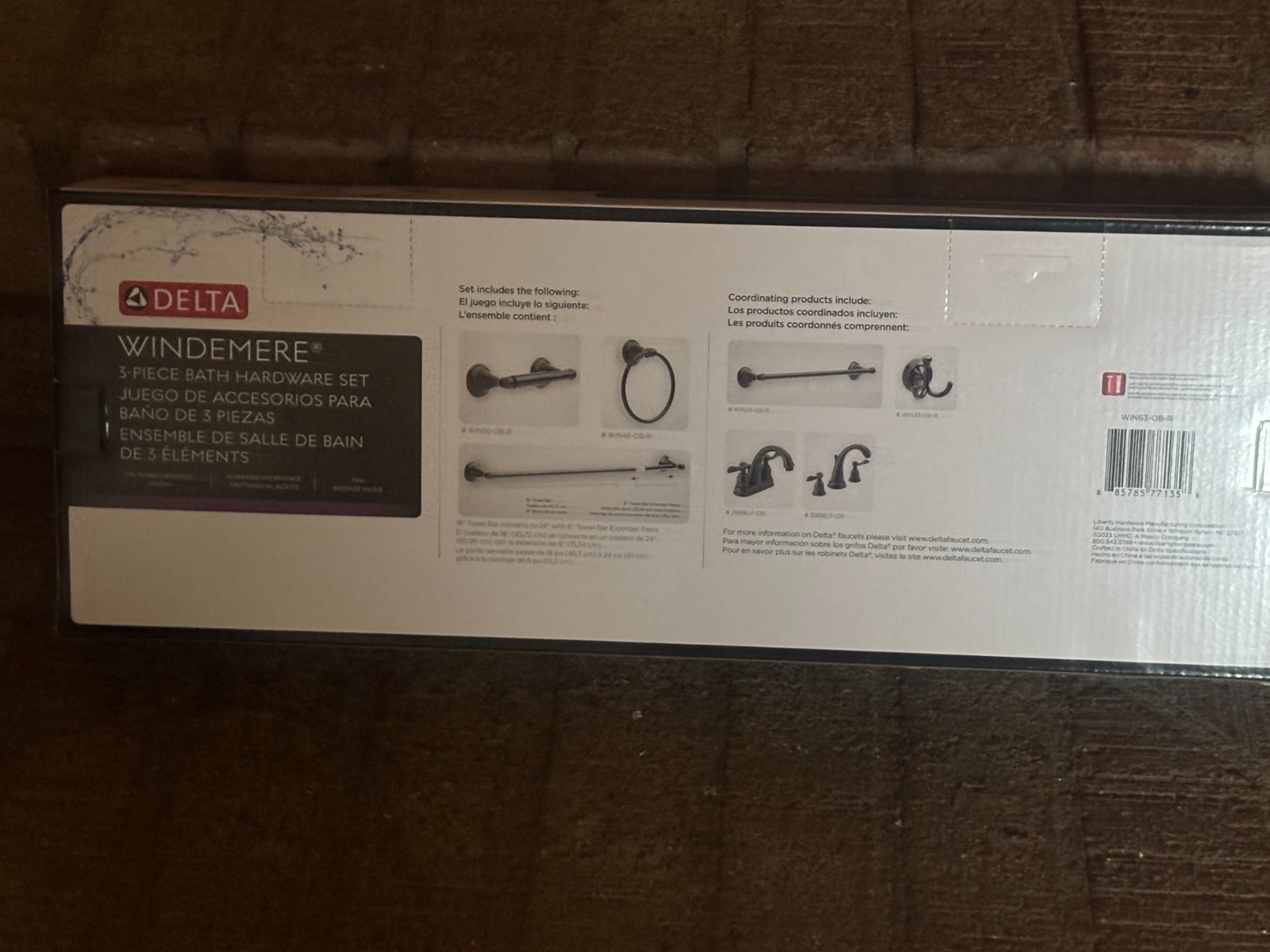 Delta 3 -Piece Windemere Oil Rubbed Bronze Decorative Bathroom Hardware Set