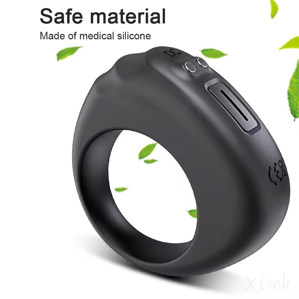 Male Wearable Thrust Performance Counter Tracker Silicone Smart Ring