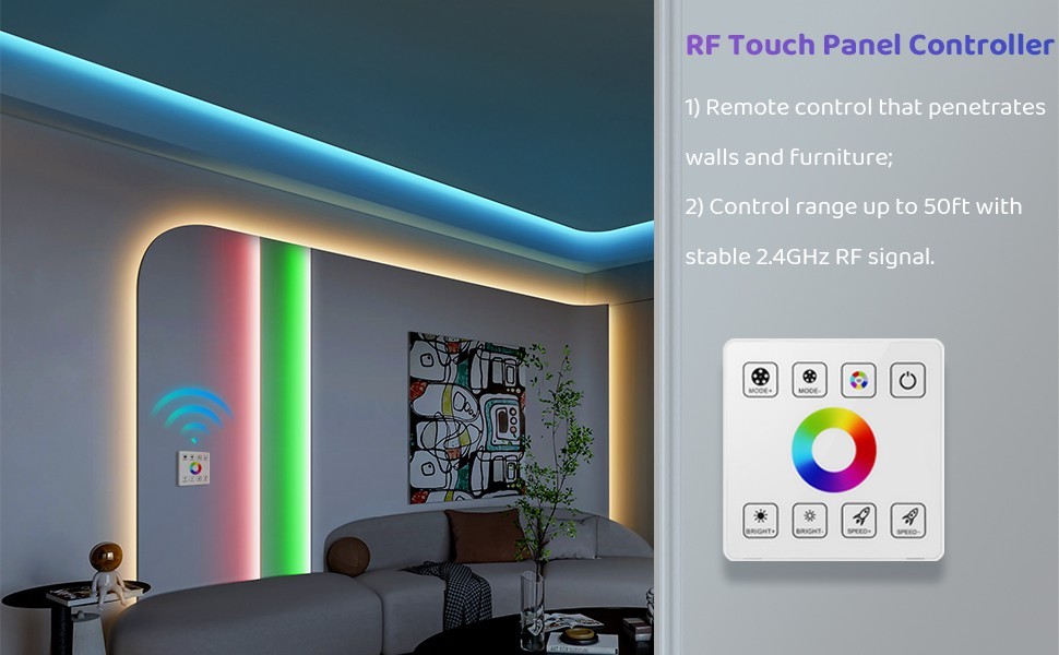 RF Touch Panel RGB LED Controller Kit RGB LED Strip Lights Controller