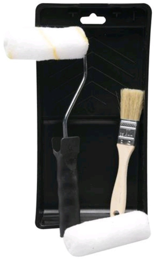 Mini Paint Brush Kit 5 Piece 4" Roller Length Polyester