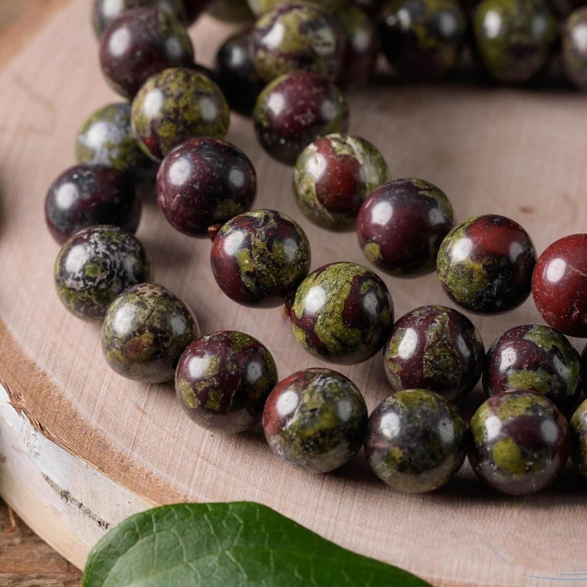 8mm Dragon Blood Stone Beads Stretch Bracelet for Women Men