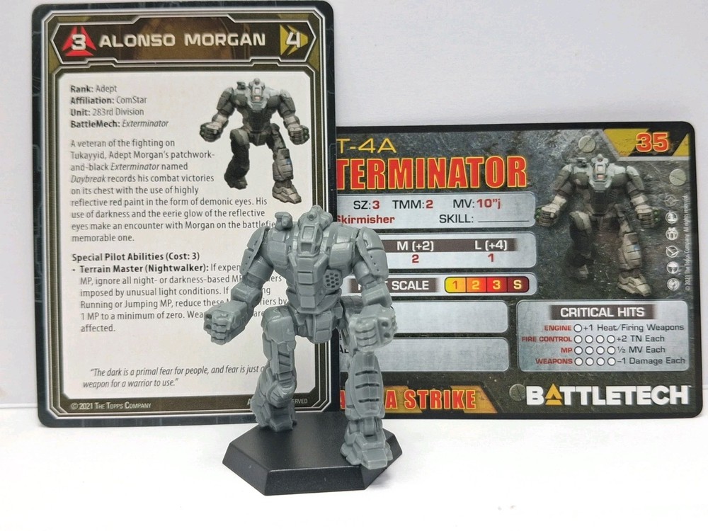 BattleTech EXTERMINATOR EXT-4A Mech + Cards - ComStar Command Level II - CGL