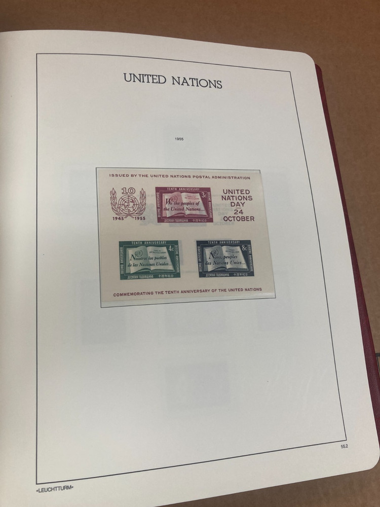 KAPPYS STAMPS UNITED NATIONS UP TO 2000 IN LIGHTHOUSE HINGELESS ALBUMS CL407