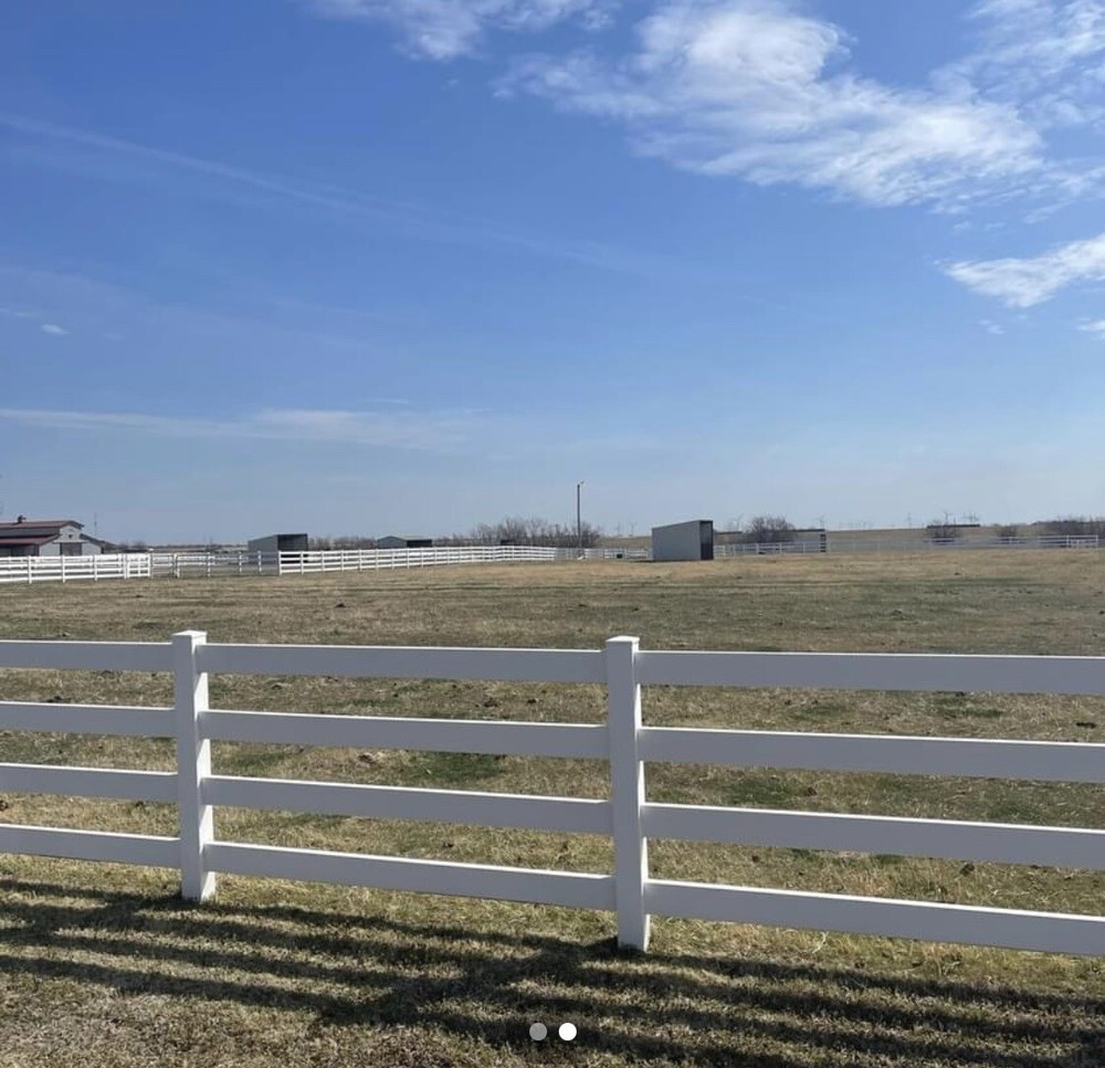 White Vinyl Split Rail Fence