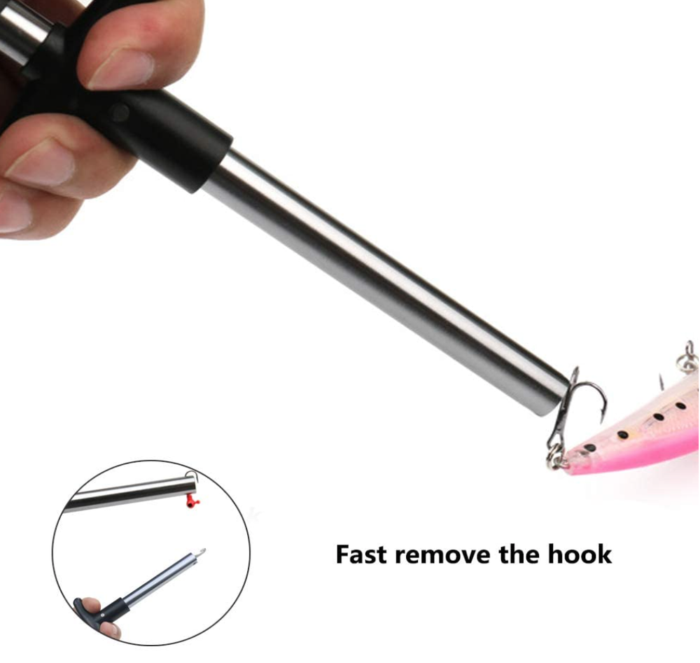 2 PACK Easy Fish Hook Remover Portable Extractor Detacher Puller T-Handle 6.75in