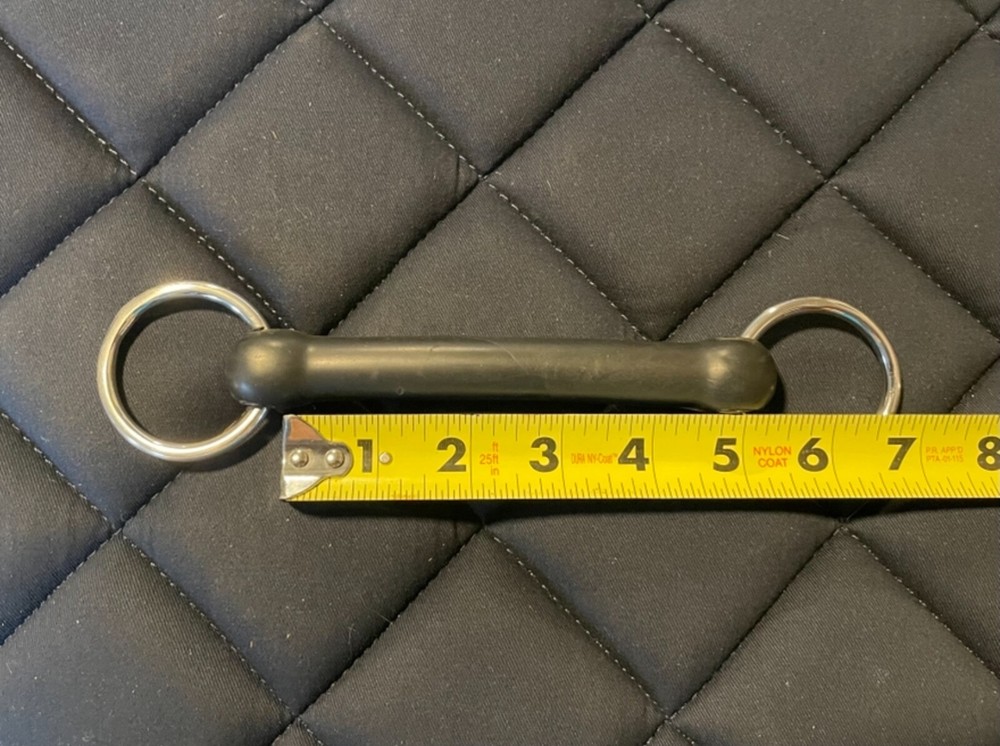 Flexible Rubber O Ring Snaffle Bit 4.5”