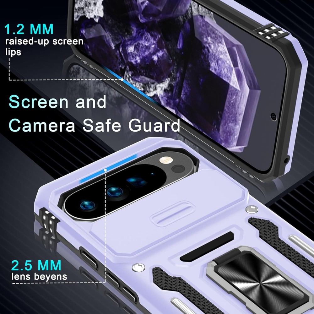 Case for Google Pixel 10 Pro XL with Slide Camera Cover and Screen Protector