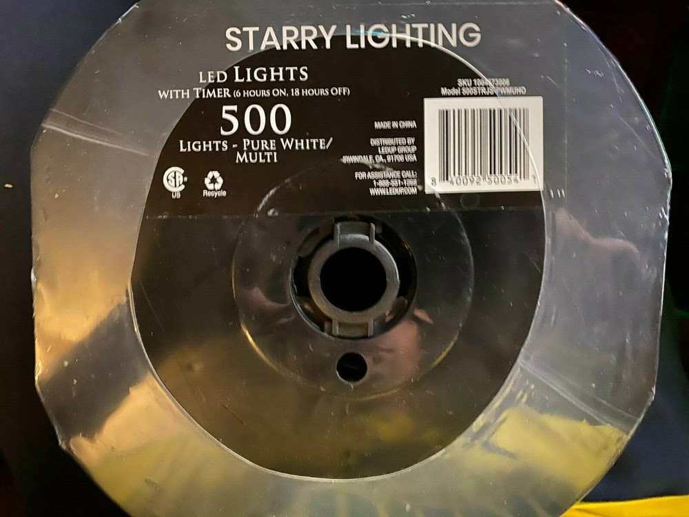 Starry 500 Light LED Color Changing Pure White and Multi Micro String Light Set