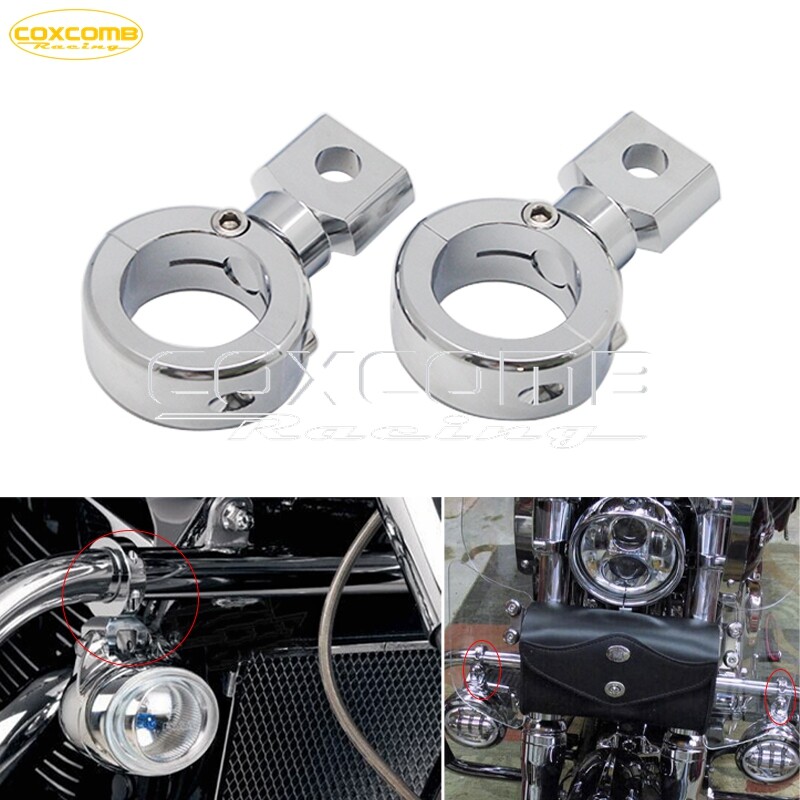 Motorcycle Spotlight Fog Light Bracket Mount for Engine Guard Highway Crash Bar