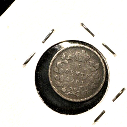 Canada 1901 five cents KM 2 VG (1)