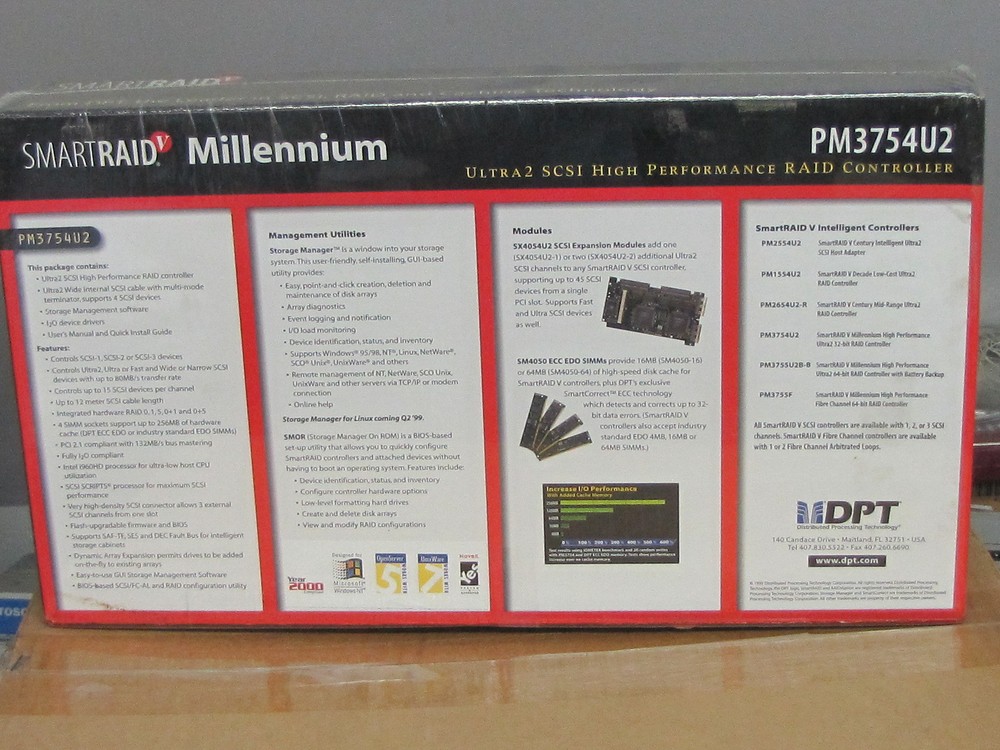 DPT PM3754U2 SmartRAID V Millennium 80MB/s SCSI High Performance RAID Controller