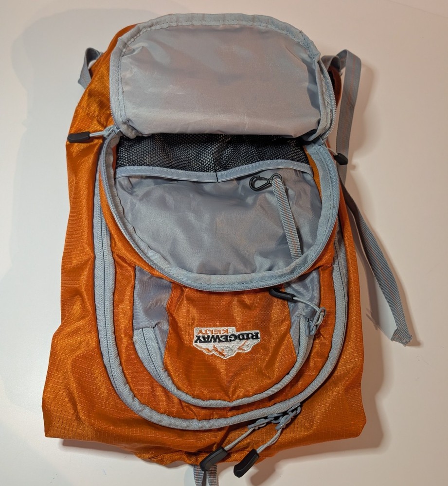 Kelty Ridgeway Hydration Pack Orange Sawnee Ultralight Backpack 2L, NO BLADDER