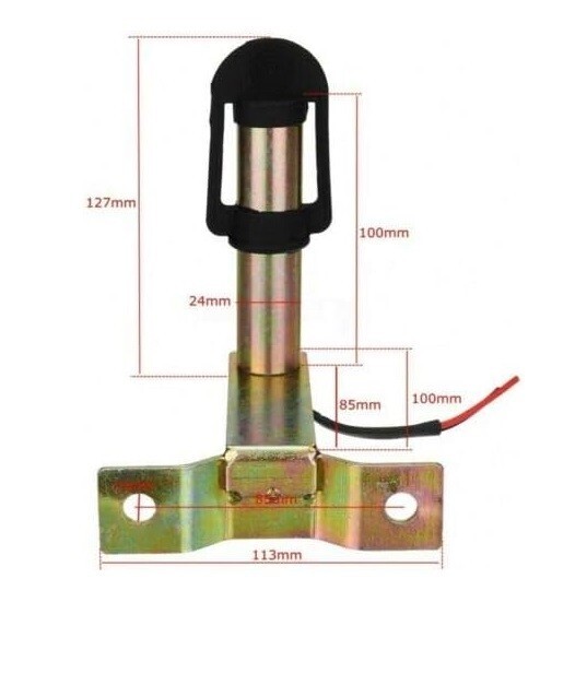 Flashing Amber Beacon Mount Flexi Din Pole Stem Tractor Mounting Bracket #C