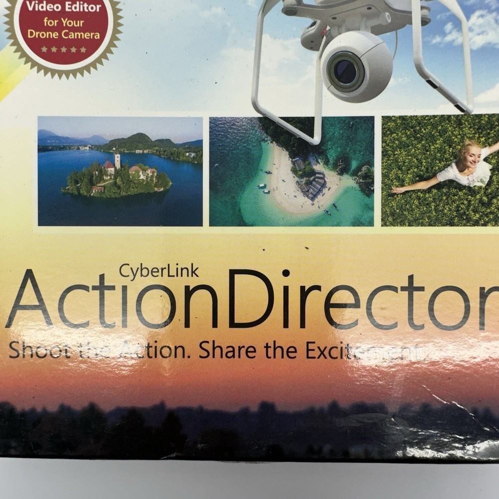 CyberLink ActionDirector Extreme Video Maker Drone Video Editing w/ Key