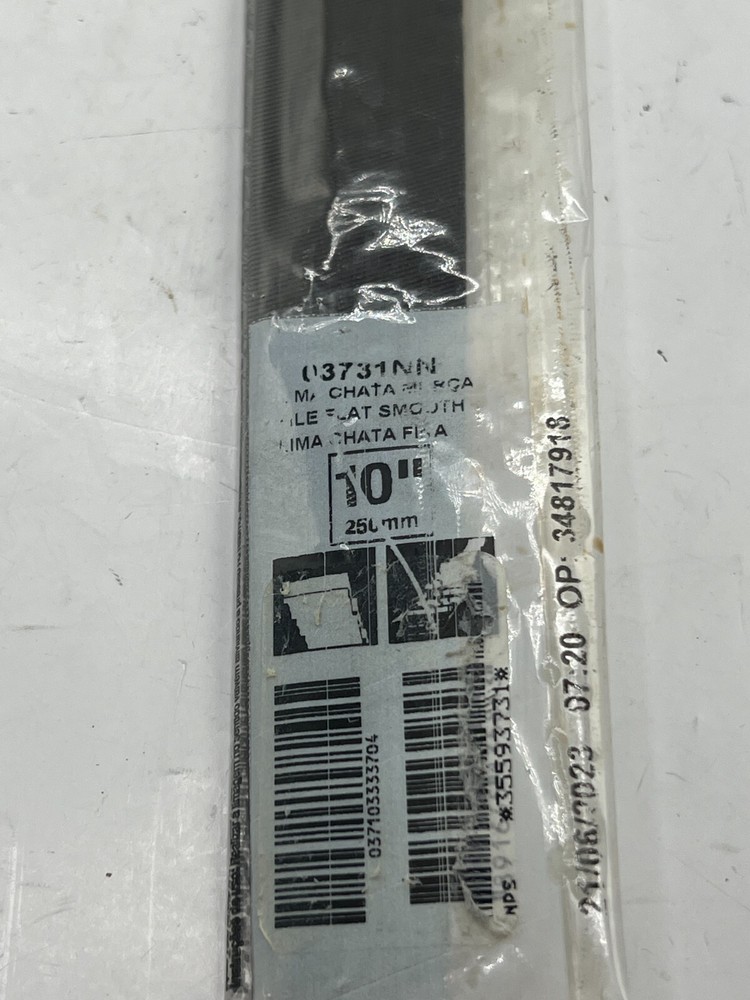 CRESENT NICHOLSON 03731NN 10" Length Rectangular Flat Double-Cut Smooth File