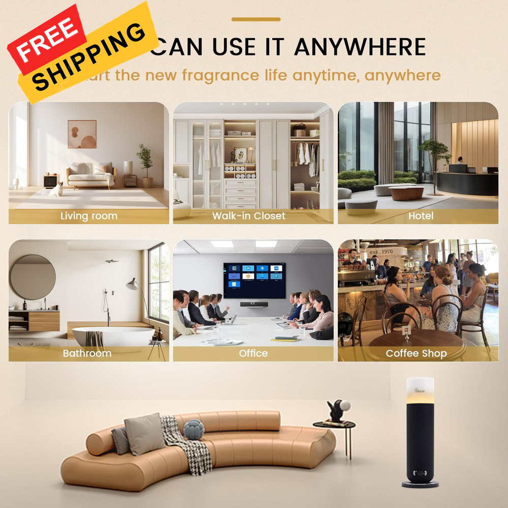 MQLMF Hotel Collection Diffuser 1000 Sq Ft, Weave Black