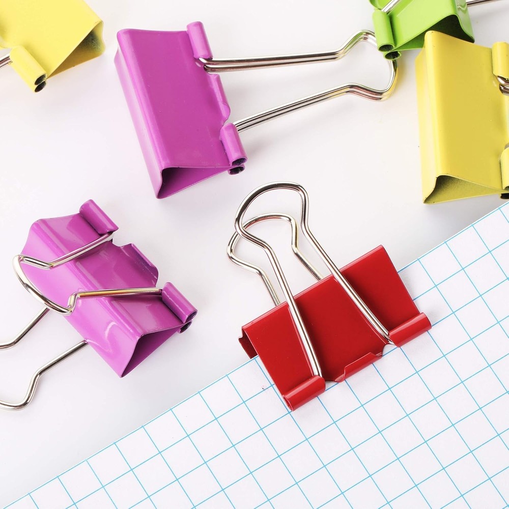 Mr. Pen Extra Large Binder Clips, 2 Inch, 12 Pack, Large, A. Assorted