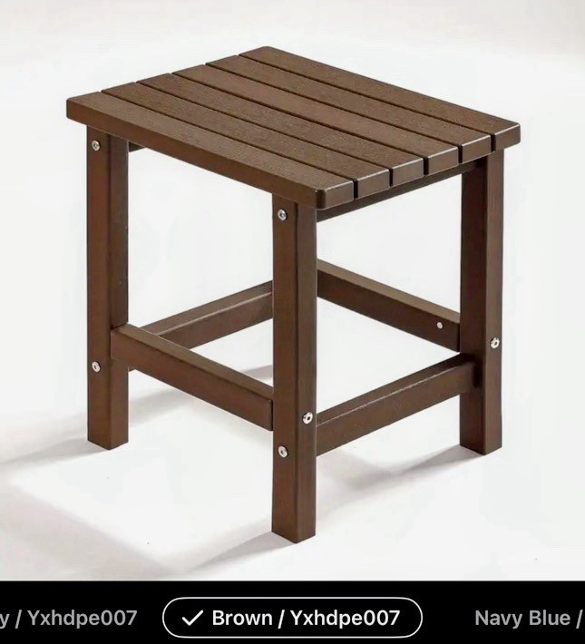 Weather Resistant Outdoor oversized Side Table Brown
