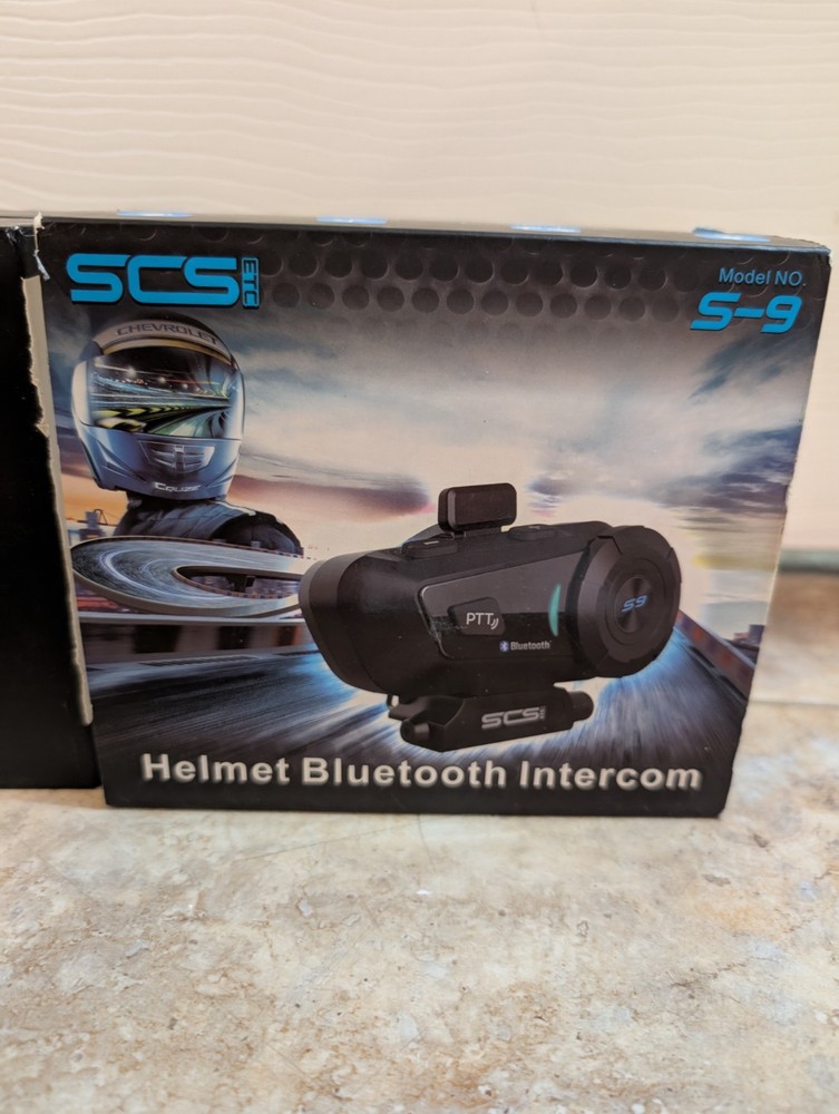 SCSETC S-9 Motorcycle Helmet Bluetooth Headset 2000m 6 Riders Intercom Open Box