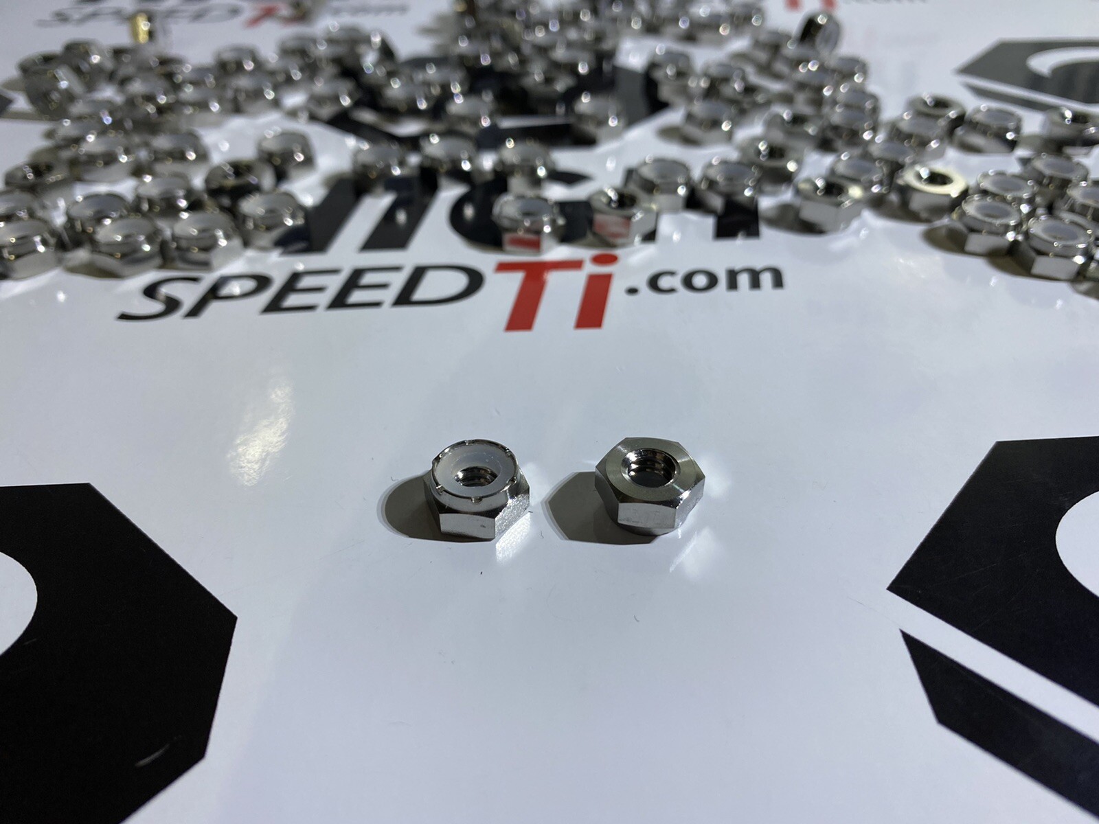 1/4-20 Titanium Nylock Half Nut Sprint Car Midget Micro Qty:25 Lightweight Ti