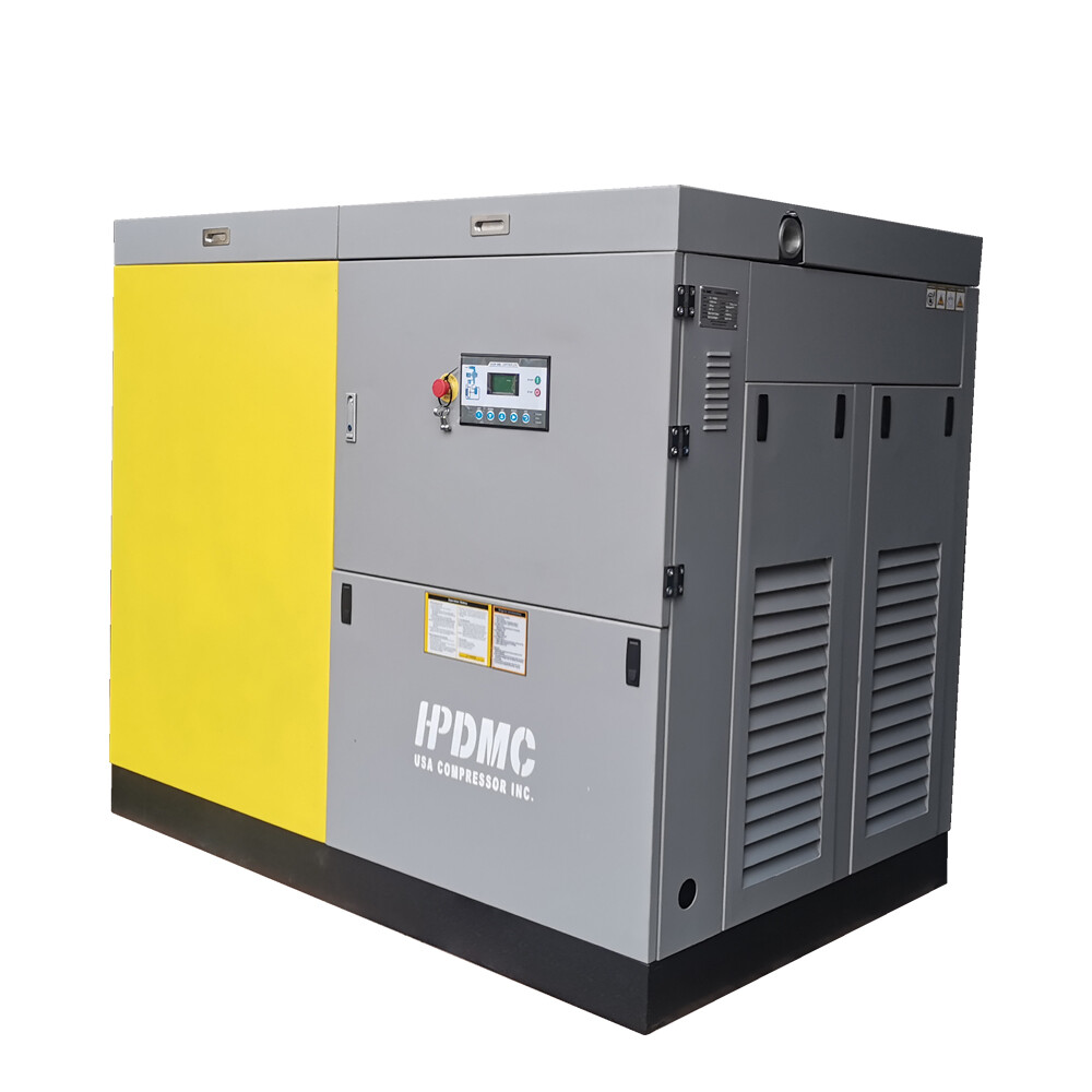 460V 3 Phase 100HP Variable Frequency Drive Rotary Screw Air Compressor 425cfm