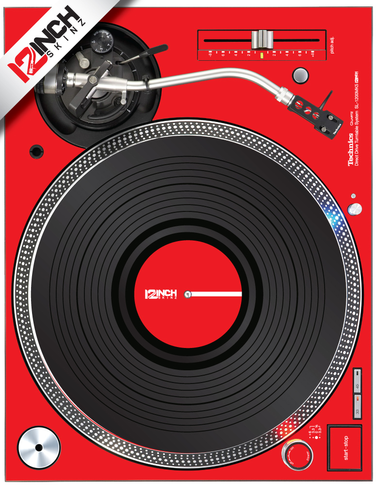 TECHNICS 1200 MK5/3D SKIN - RED  (pair)