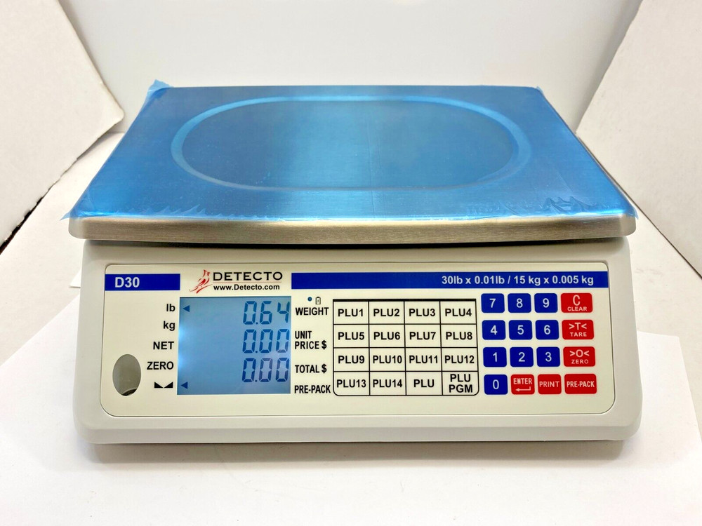 Detecto ~ D30 ~ 30lb Capacity  ~ Digital Price Computing Scale ~ NIB