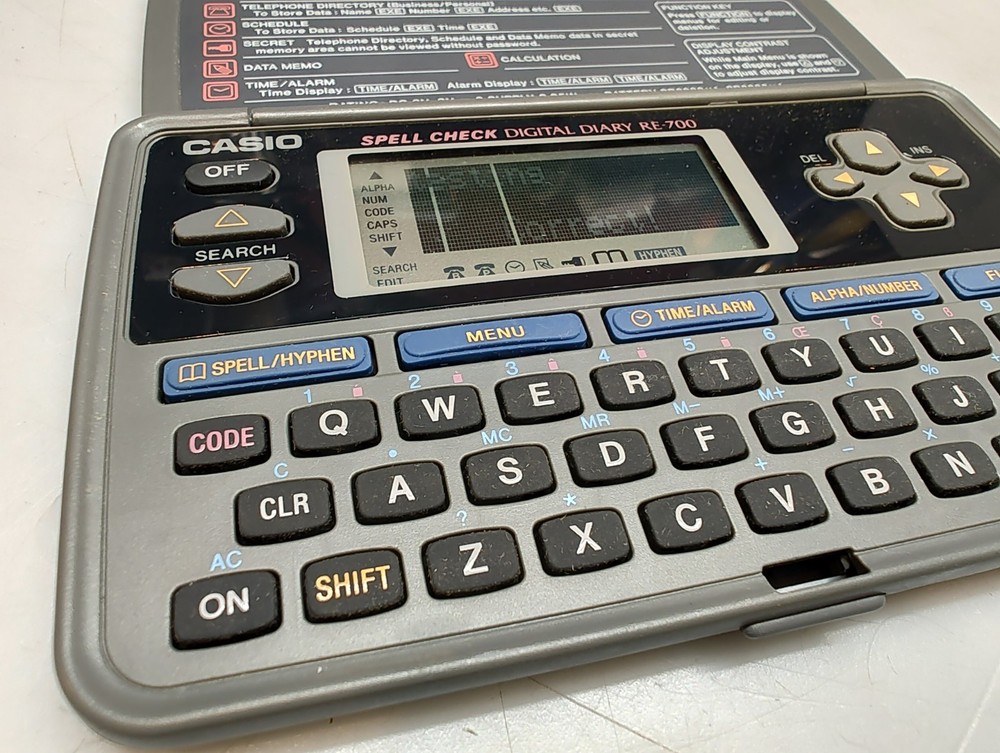 Casio RE-700 Spell Check Digital Diary WORKS