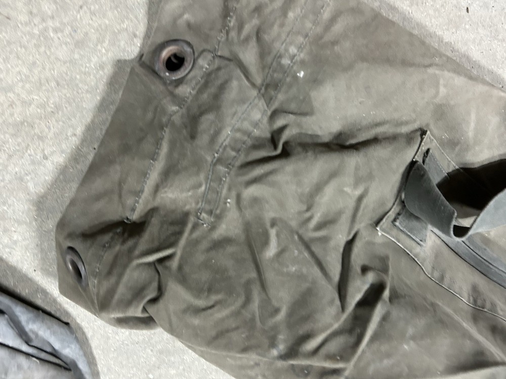 4x Antique vintage original MILITARY canvas Kit Bags