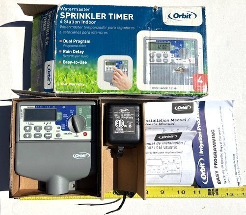 Orbit Dual Program 4 Station Sprinkler Timer Model 27954 New Open Box