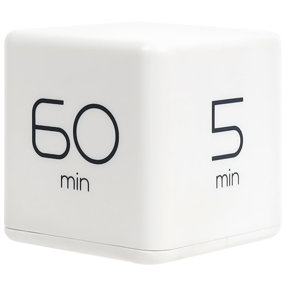mooas Cube Timer (White), Timers Cube Flip Block Timers Productivity Gravity ...
