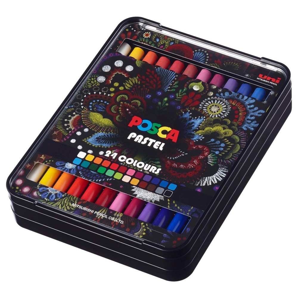 uni Wax Pastels, Assorted Set, 24 Pack