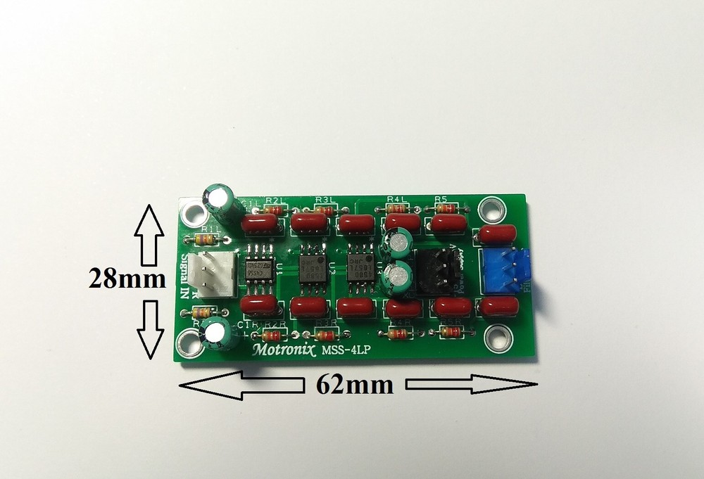 Low Pass 6/12/18/24 db Stereo Active Filter module MSS-4LP