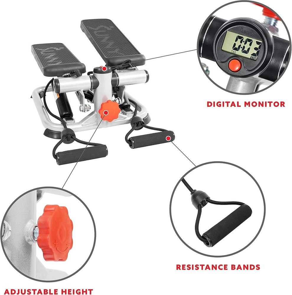 Versatile 2-in-1 Stepper Machine - Adjustable Resistance & User-Friendly Design