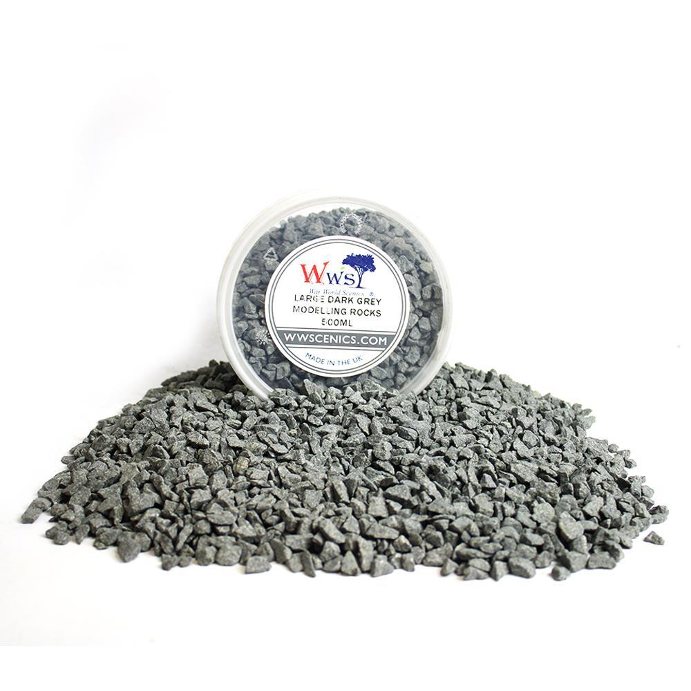 Large Dark Grey Modelling Rocks 2-5mm | Wargame Scenery & Basing Material