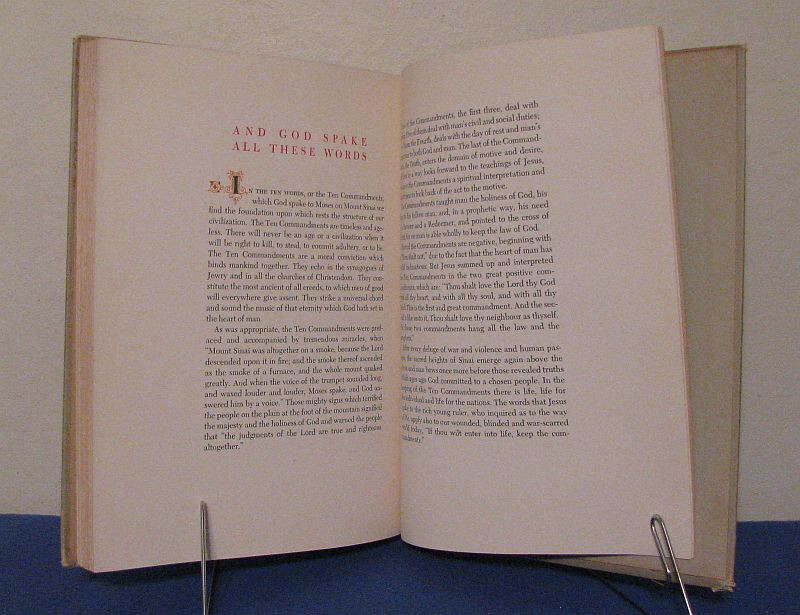 THE TEN COMMANDMENTS ILLUSTRATOR ARTHUR SZYK HC UNCUT PAGES FIRST EDITION 1947 G