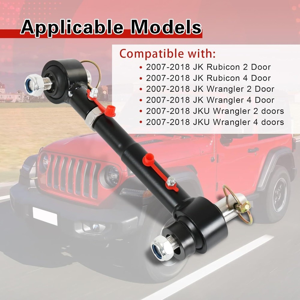 Adjustable Front Swaybar Quicker Disconnect System with 2.5" - 6" Lift Replace
