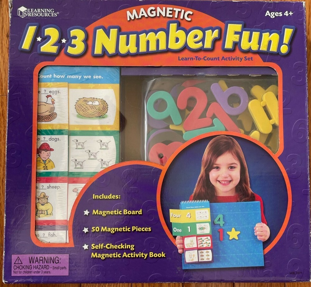 Learning Resources 123 Number Fun Magnetic Activity Set Educational Toys
