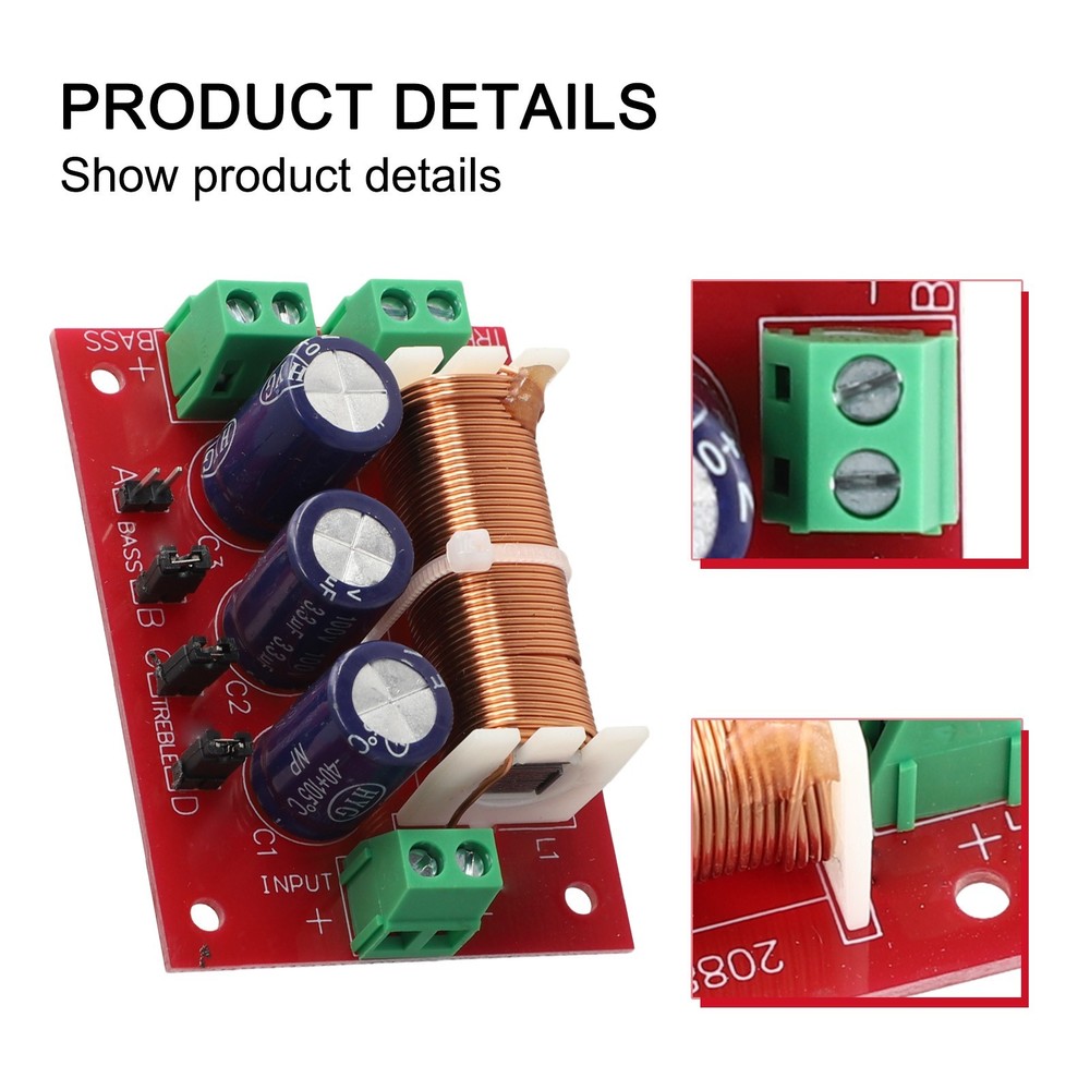 Precise Audio Filtering 400W 2 Way Bass Speaker Crossover Frequency Divider