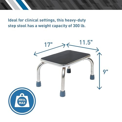 Heavy-Duty Foot Step Stool with Non-Slip Rubber Platform for Without Handle