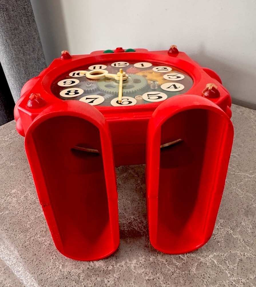 Vintage USSR Robot Clock Mechanical Clock Toy Robot Soviet Transparent Clock