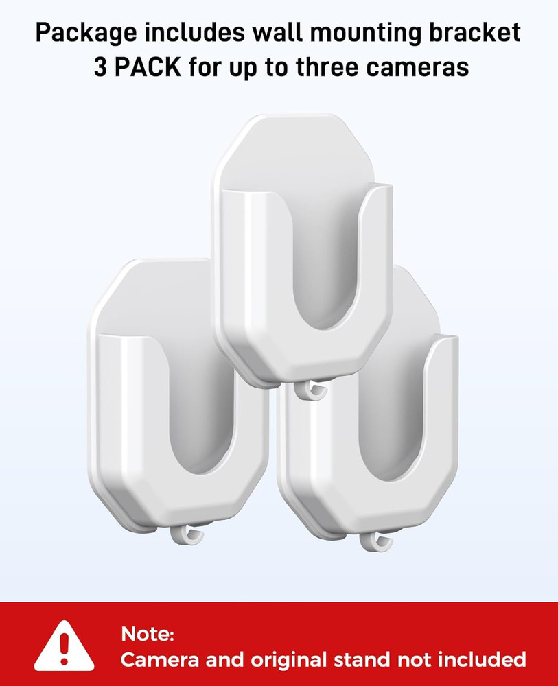 3 Pack Ring Indoor Camera No Drill No Screws Wall Mount Bracket Compatible with