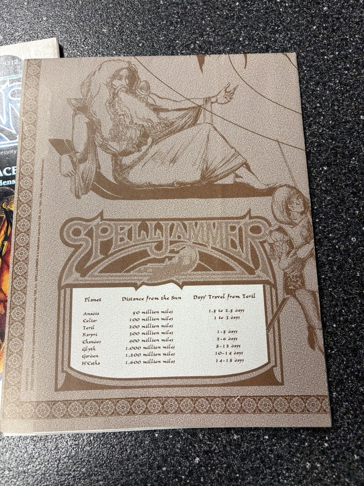 Advanced Dungeons & Dragons 2E Spelljammer Realmspace 1991 TSR 9312 w/ Map