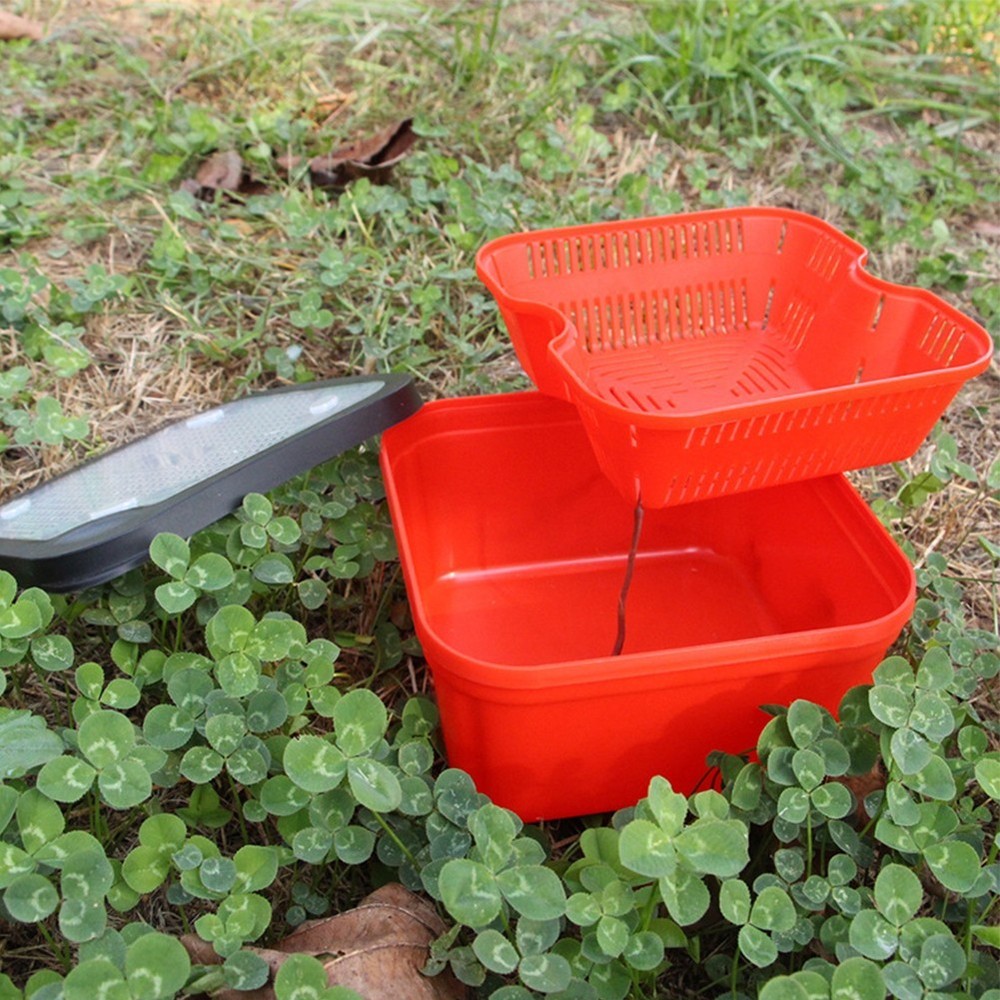 Effortless For draining Solution 2in1 Redworm Bait Box for Angling Needs